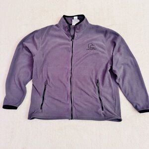 Ducks Unlimited Zip Fleece Jacket XL Grey Embroidered Logo Outdoors